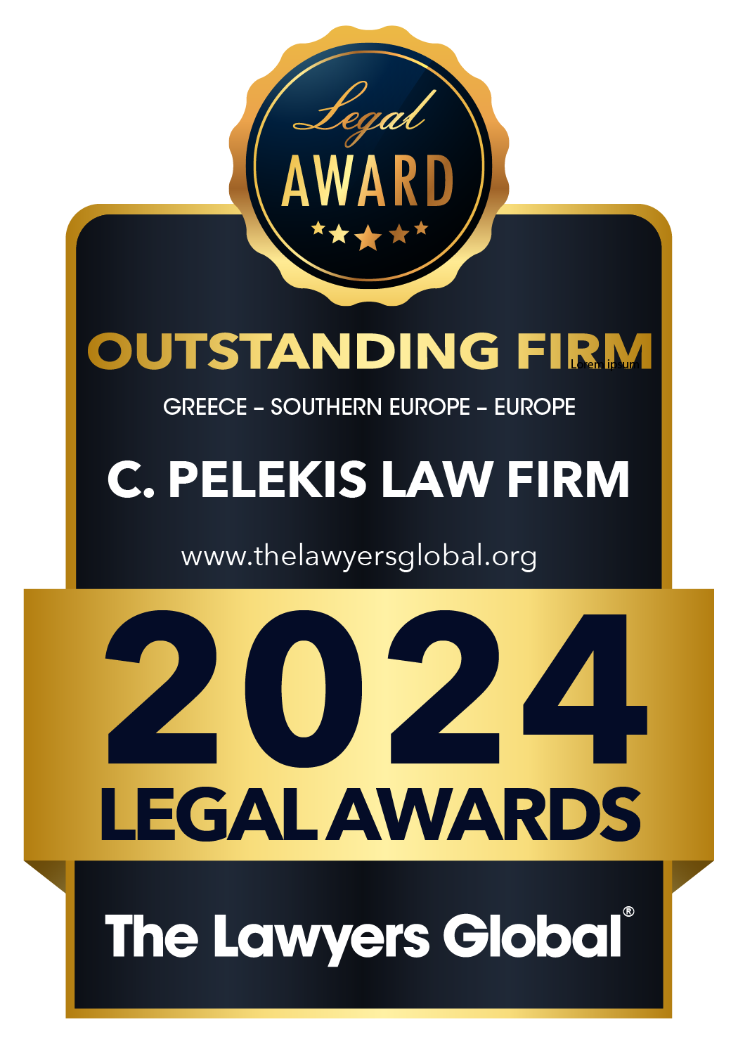 C PELEKIS AWARDED LAW FIRM